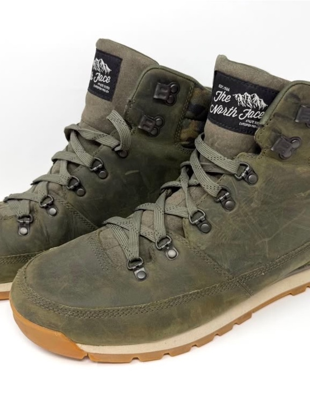 The North Face Men's Olive Green Leather Trail Boots